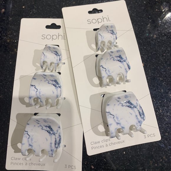 MARBLE HAIR CLIP SET - Picture 1 of 3